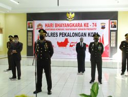 Polres Pekalongan Kota Peringati Hari Bhayangkara Ke 74 Secara Virtual Langsung Dengan Istana Presiden
