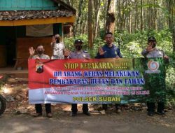 Giat Polsek Subah Bersama Perhutani Patroli Cegah Karhutla