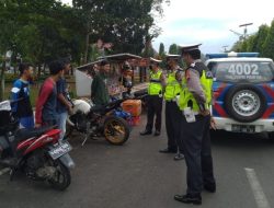 Polisi Ajak Masyarakat Patuhi Peraturan Lalu Lintas Dan Protokol Kesehatan Cegah Covid-19