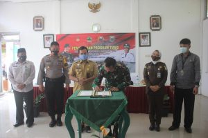 Teken MoU , Tandai Dandim Dan Bupati Batang Resmi Buka TMMD Sengkuyung Tahap III TA 2020