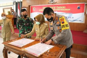 Seluruh Elemen Masyarakat Kab Pekalongan Deklarasi Tolak Aksi Anarkis