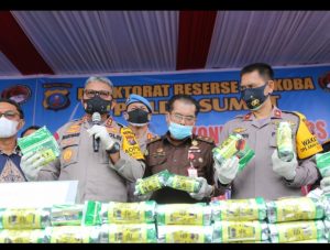 Kapolda Sumut Pimpin Pemusnahan BB Pengungkapan Kasus Narkotika Periode September-Oktober 2020