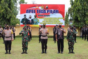Menjelang Pilkada Serentak Tahun 2020,Polres Pekalongan Gelar Apel Tiga Pilar