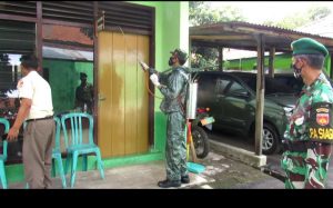 Kodim Batang Dan Koramil Jajaran Laksanakan Penyemprotan Disinfektan Dipangkalan