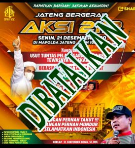 Aksi 2112 Di Jateng Dibatalkan, Di Ganti Audensi Di Gedung DPRD Jateng