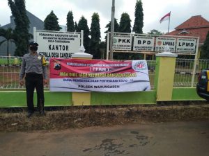 Polisi Pasang Banner PPKM, Imbau Masyarakat Taati Prokes