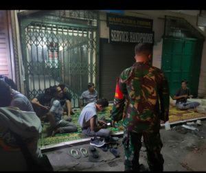 Gelar, Piket Koramil 03 Serengan Patroli Rutin Tiap Malam