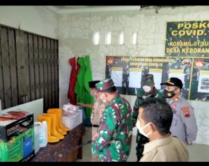 Kunjungan, Dandim Batang Posko Covid-19 PPKM Skala Mikro Desa Keborangan