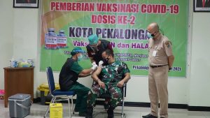 Dandim Pekalongan dan Jajaran  Forkopimda Menerima Suntikan Vaksin Kedua