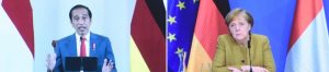 Presiden Jokowi Dan Kanselir Angela Merkel Lakukan Pertemuan Bilateral Secara Virtual