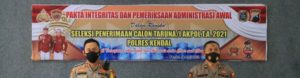 Kapolres Kendal Tanda Tangani Pakta Integritas Penerimaan Terpadu Anggota Polri