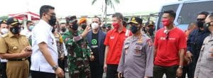 Mengunjungi  Natuna, Kapolri Dan  Panglima TNI Tinjau  Pelaksanaan Vaksinasi