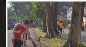 Polres Pekalongan Gelar Olahraga Bersama Sambil Membersihkan Lingkungan Mako