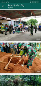 Kodim Batang Gelar Upacara Pemakaman Secara Militer Almarhum Kapt ( Purn) Sumitro Rony