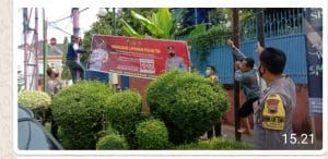Polsek Pekalongan Utara Kembali Pasang Spanduk Layanan 110 Di 7 Tempat Strategis