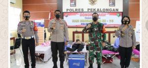Sambut HUT Bhayangkara Ke 75, Polres Pekalongan Gelar Donor Darah