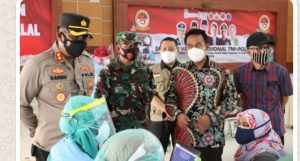Kapolres Pekalongan Bersama Forkopimda Tinjau Pelaksanaan Vaksinasi