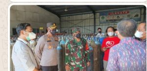 Kapolres Pekalongan Bersama Forkopimda Pastikan Stok Tabung Oksigen Aman