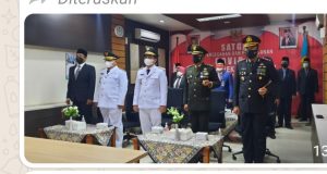 Peringati HUT RI, Kapolres Pekalongan Kota Bersama Forkopimda Ikuti Upacara Detik-detik Proklamasi Secara Virtual