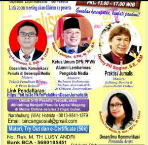 DPN-PPWI Bersama Fikom Universitas Mpu Tantular Menggelar Pelatihan Dasar Jurnalistik