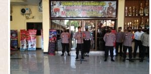 Jajaran Personil Polres Pekalongan Kota Tetap Sinergi Bersama Tiga Pilar Melawan Covid -19 , Menuju Level 1