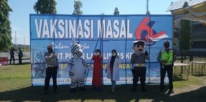 Peringati HUT Ke 66 Satlantas Polres Kendal Laksanakan Vaksinasi Massal