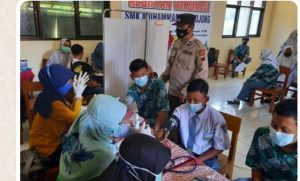 Program Percepatan Vaksinasi, Polres Pekalongan Dirikan Gerai Vaksinasi Merdeka Disekolah-sekolah