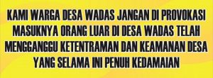 Warga Tolak Campur Tangan Orang Luar Yang Sengaja Buat Opini Tidak Aman