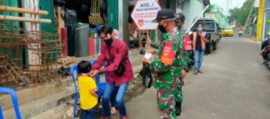 Personil Koramil Tersono Rutin Jalankan Patroli PPKM