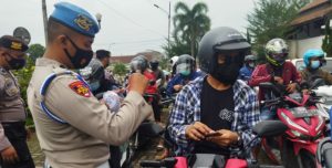 Dukung PPKM Level I, Polres Semarang Gelorakan Prokes Jelang Nataru 2022