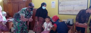 Babinsa Terus Dampingi Serbuan Vaksin Untuk Anak Sekolah Dasar