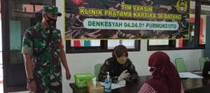 Kodim Batang Gelar Vaksinasi Booster untuk Pegawai ATR/BPN Kabupaten Batang