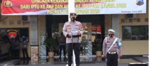 Kapolres Pekalongan Kota Pimpin Kenaikan Pangkat Pengabdian