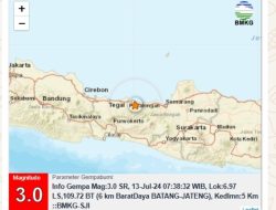 Gempa Kembali Terjadi di Batang, Jawa Tengah dengan Kekuatan 3.0 SR