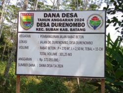 Desa Durenombo: Pembangunan Jalan Rabat Beton