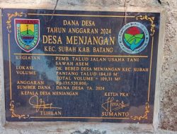 Desa Menjangan: Program Ketahanan Pangan Melalui Pembangunan Talud Jalan Usaha Tani