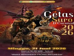 Barongsai dan Gunungan Hasil Bumi Jadi Ikon Suro Carnival Desa Getas 2026
